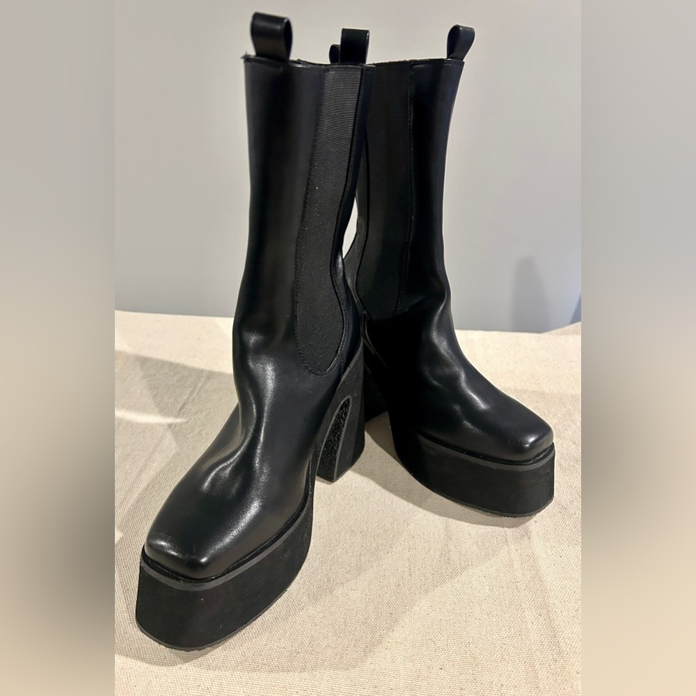 Platform Black Boots size 7/8